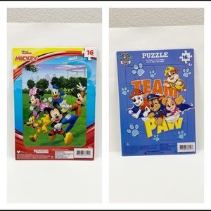 Mickey Mouse & Paw Patrol puzzles